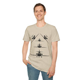 Airplane T-Shirt — Aircraft Silhouette Crew Tee with Inspirational Flying Quote