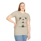 Airplane T-Shirt — Aircraft Silhouette Crew Tee with Inspirational Flying Quote