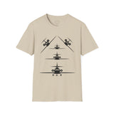 Airplane T-Shirt — Aircraft Silhouette Crew Tee with Inspirational Flying Quote