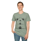Airplane T-Shirt — Aircraft Silhouette Crew Tee with Inspirational Flying Quote