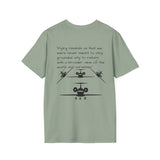 Airplane T-Shirt — Aircraft Silhouette Crew Tee with Inspirational Flying Quote