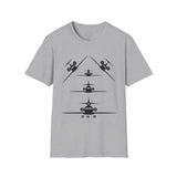 Airplane T-Shirt — Aircraft Silhouette Crew Tee with Inspirational Flying Quote