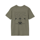 Airplane T-Shirt — Aircraft Silhouette Crew Tee with Inspirational Flying Quote