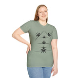 Airplane T-Shirt — Aircraft Silhouette Crew Tee with Inspirational Flying Quote