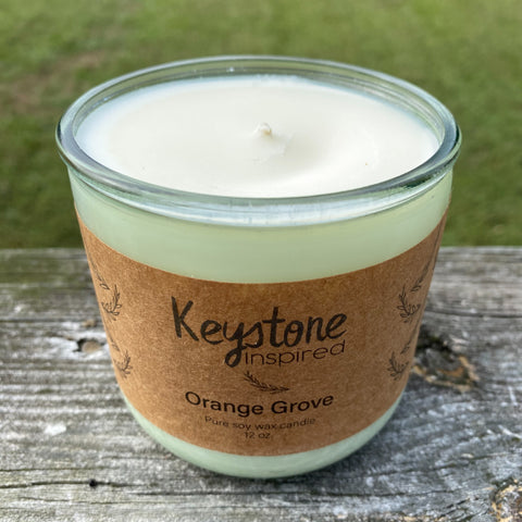 Orange Grove - 12oz Recycled Glass Soy Candle